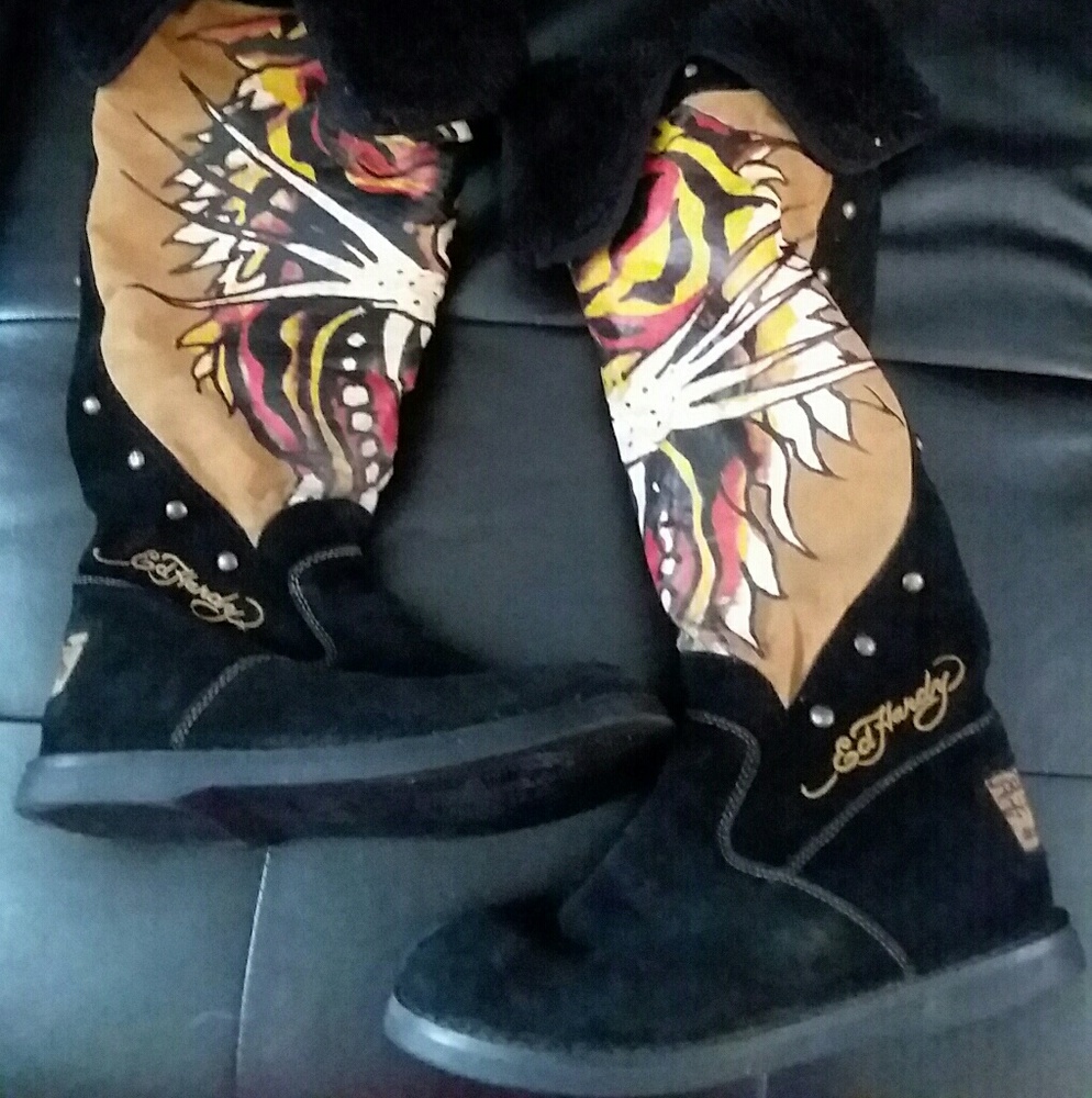 Ed Hardy Fur Boots